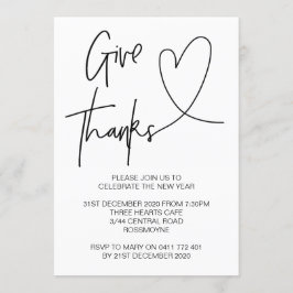 Inbjudan för tack för ge för