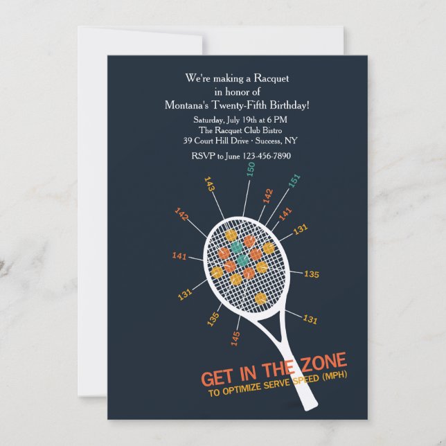 Inbjudan för tennisservezon (Framsida)