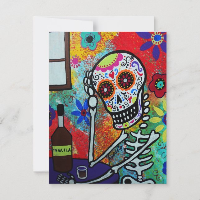 INBJUDAN FÖR TEQUILANATTDAY OF THE DEAD (Framsida)