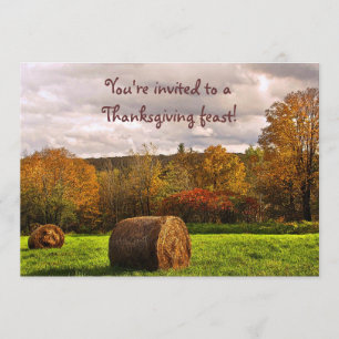 Inbjudan för thanksgiving för hösthöskörd