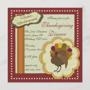 Inbjudan för thanksgivingmiddagScrapbook