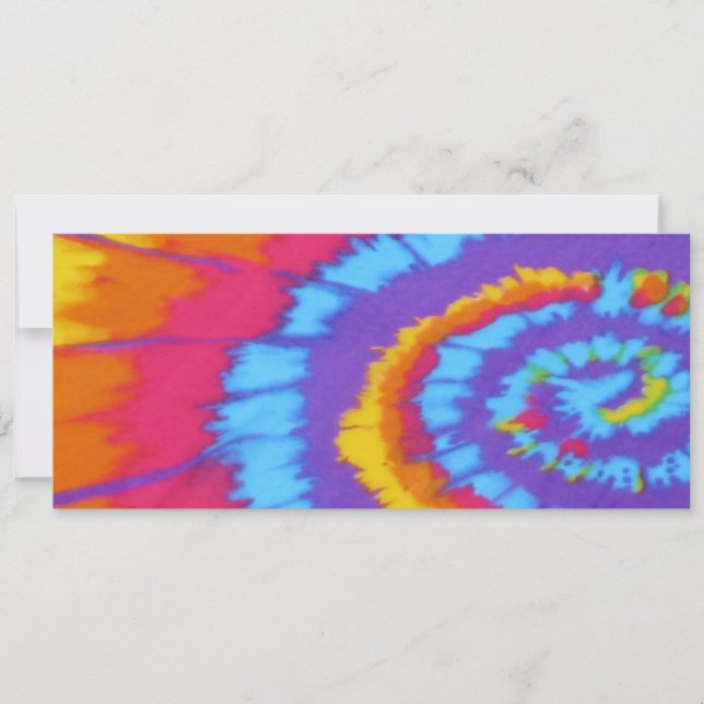 Inbjudan för tie-färgfödelsedag (Framsida)