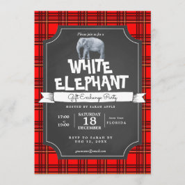 Inbjudan för utbyte för gåva för vitelefantjul