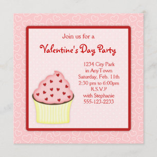 Inbjudan för valentinmuffinparty