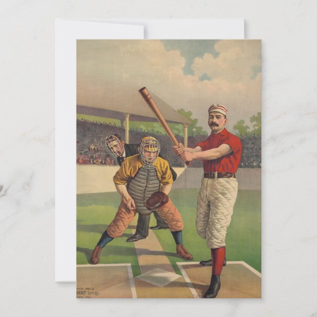 Inbjudan för vintagebaseballaffisch (Framsida)