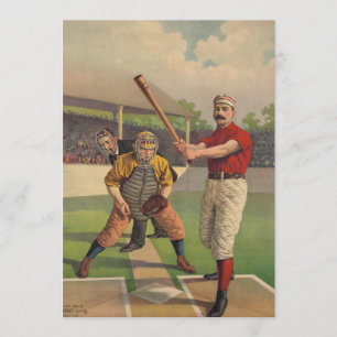 Inbjudan för vintagebaseballaffisch