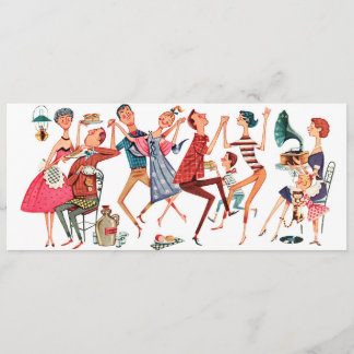 Inbjudan för vintagepartyillustration