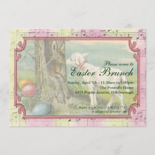 Inbjudan för vintagepåskparty