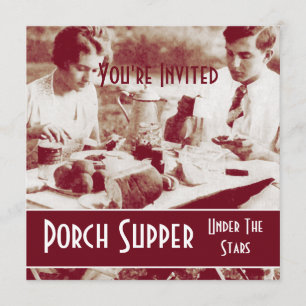 Inbjudan för vintagepicknickparty