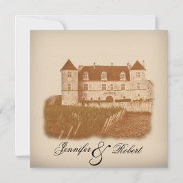 Inbjudan för vintagevinodlingbröllop