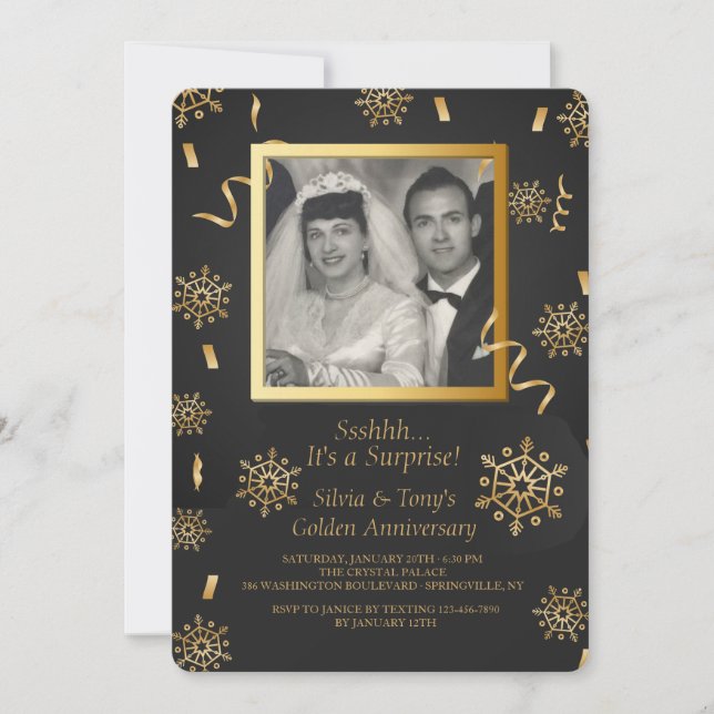 Inbjudan för vinterfirandefoto (Framsida)