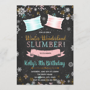 Inbjudan för vintersleepoverparty