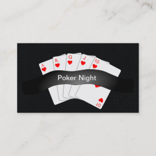 Inbjudan för visitkort för pokernatt knubbig