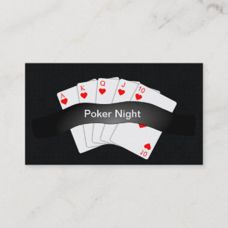 Inbjudan för visitkort för pokernatt knubbig