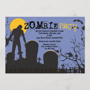 Inbjudan för Zombielöneförhöjninghalloween fest