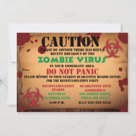 Inbjudan för Zombievirushalloween fest