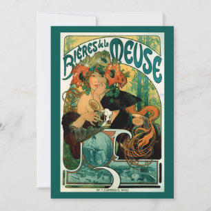 Inbjudan från art nouveau av Alphonse (Alfons) Muc