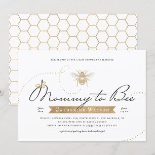 Inbjudan från Guld Mamma till Bee Baby Shower