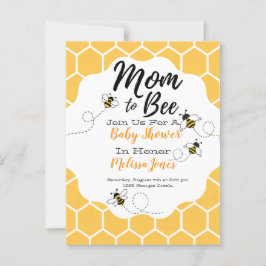 Inbjudan från Mamma till Bee Baby Shower
