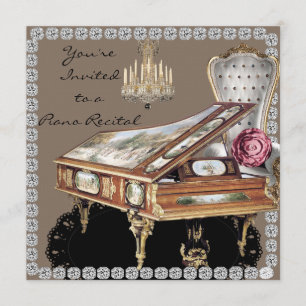 Inbjudan från Piano Skäl Vintage Stil