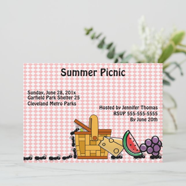 Inbjudan från Picknickstjuvar (Stående Fram)