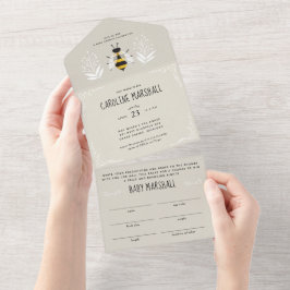 Inbjudan från Rustic Mamma till Bee Baby Shower