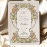 Inbjudan från vintage bröllop av William Morris<br><div class="desc">Inbjudan från William Morris i art nouveau i en blommigt, romantisk och visemisk utformning. Viktorianska blommor kompletterar klassisk konst deco typsnitt. Ange din anpassningsbar så är du klar. Om du vill ändra designen ytterligare klickar du på den blå knappen "Anpassa den". Tack så mycket för att du funderade på min...</div>