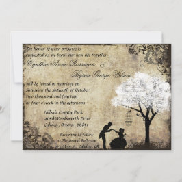 Inbjudan Frieri Vintage bröllop i vitt