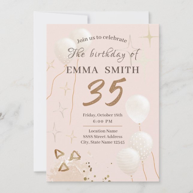 Inbjudan fyller 35 år (Framsida)