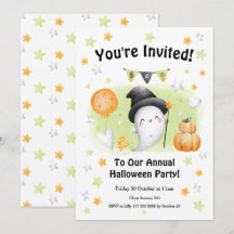 Inbjudan halloween fest Little Boo