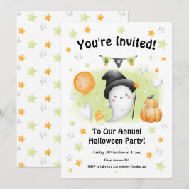 Inbjudan halloween fest Little Boo