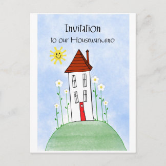 inbjudan - hemmauppvärmning vykort