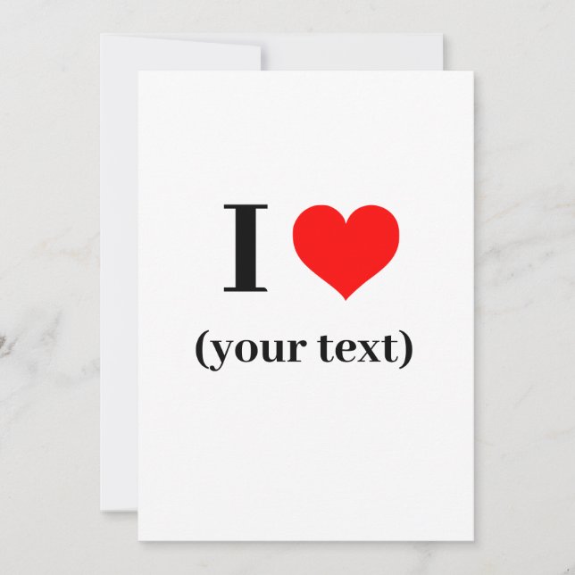 Inbjudan - hjärtat i Anpassningsbar I (er text) (Framsida)