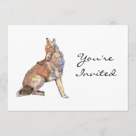 Inbjudan, inbjudan,,Coyote Animal, Wilderness Inbjudningar