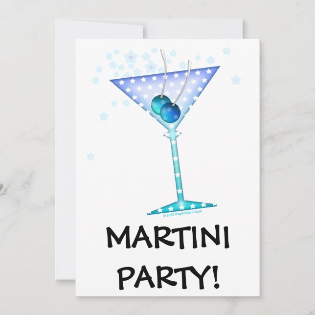 Inbjudan, Inbjudningar - BLUE MARTINI (Framsida)