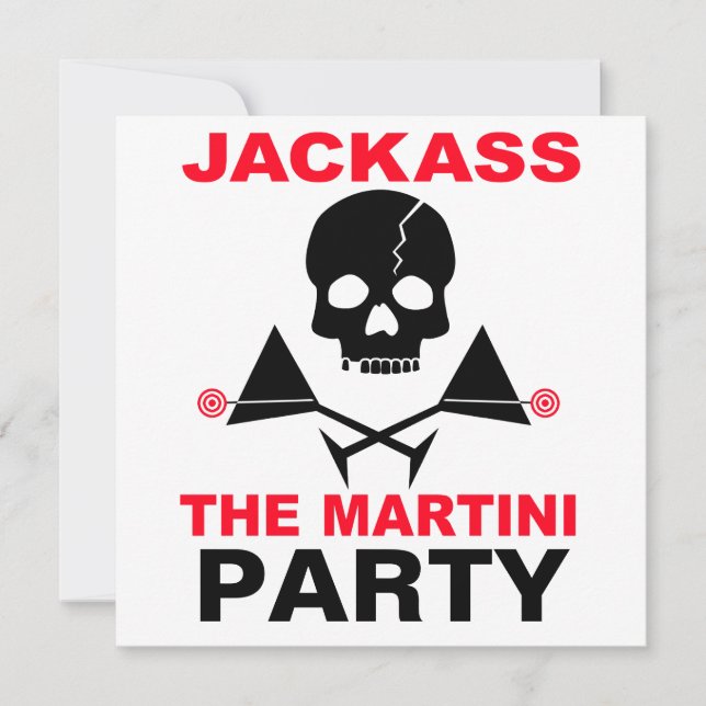 Inbjudan - JACKASS, The Martini Party (Framsida)