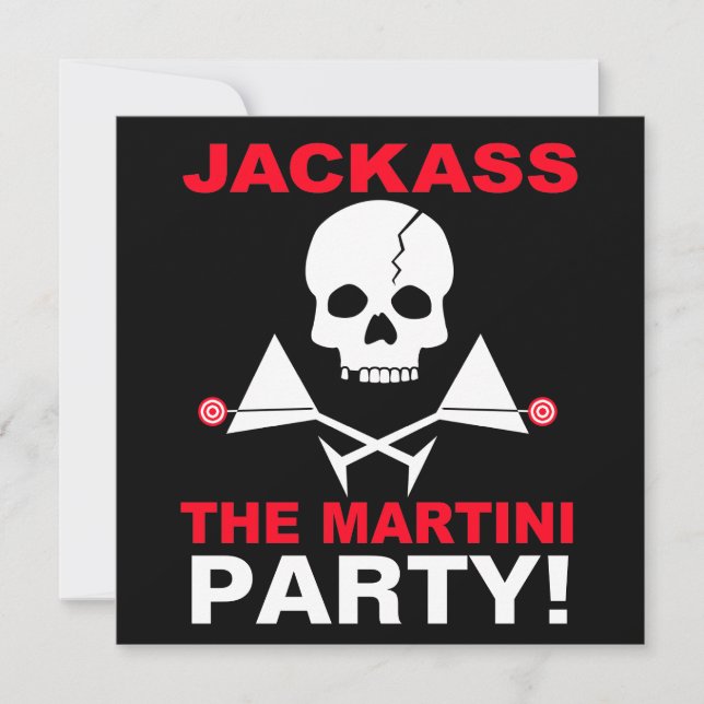 Inbjudan - JACKASS, The Martini Party (Framsida)