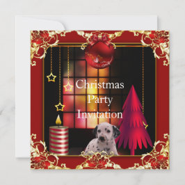 Inbjudan julfest Röd Hund Dalmation
