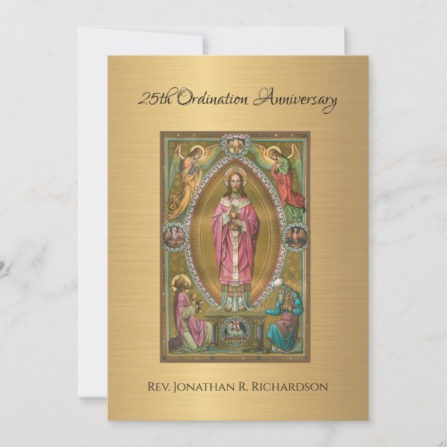 Inbjudan katolisk präst ordinationsjubileum (Framsida)