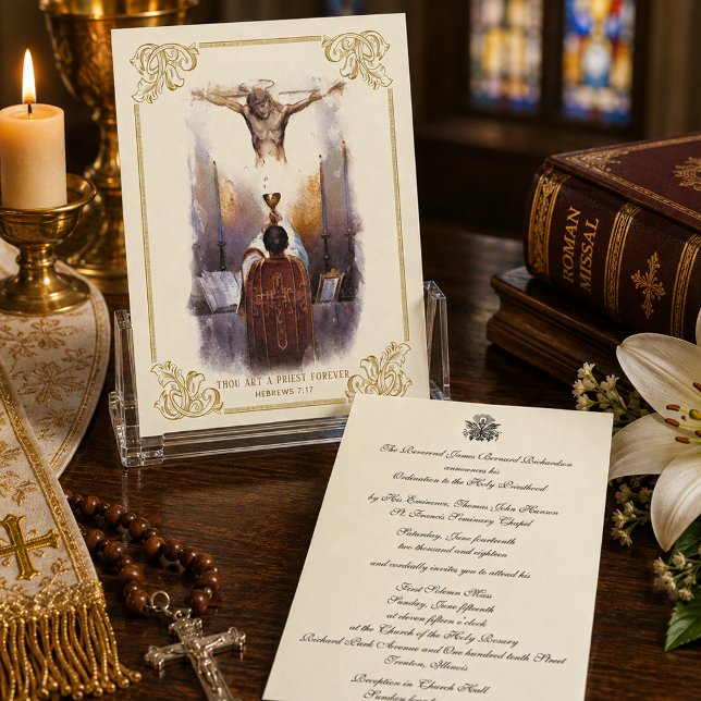 Inbjudan Katolsk Prästvigning Jubileum (Skapare uppladdad)