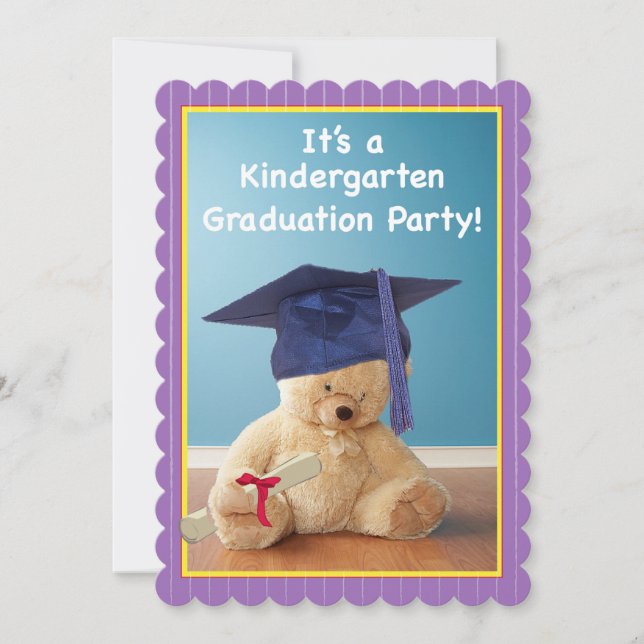 Inbjudan Kindergarten Studentfest, Teddy Be (Framsida)