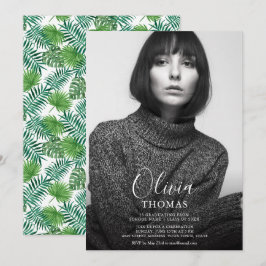 Inbjudan-kort för enkel Chic Photo Studentfest Inbjudningar