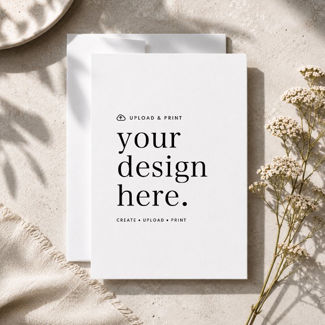 Inbjudan | Ladda upp din design 5x7 Kortmall (Versatile invitation template for business, events, weddings, special occasions & more!)