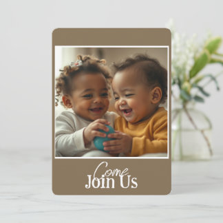 Inbjudan Lägg till foto och text