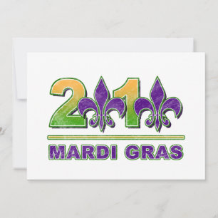Inbjudan Mardi Gras Fleur-de-Lis 2010