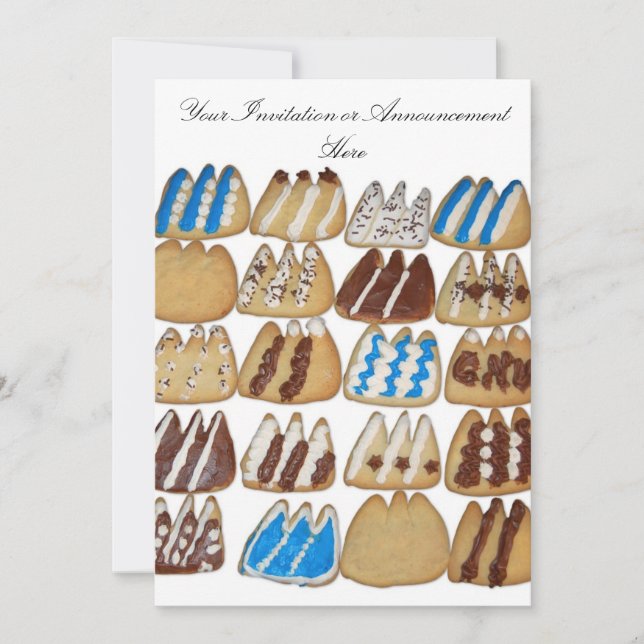 Inbjudan med bakade cookies (Framsida)