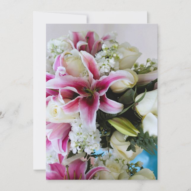 Inbjudan med blomsteromslag (Framsida)