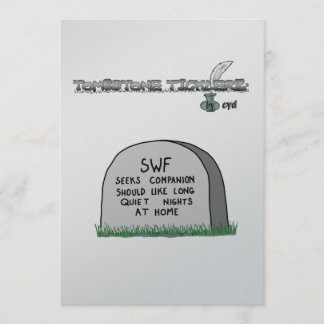 inbjudan med gravstenstil