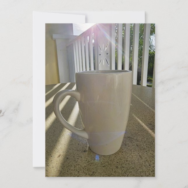 Inbjudan med kaffemugg (Framsida)