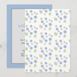 Inbjudan med ömtåliga tusenskönor 